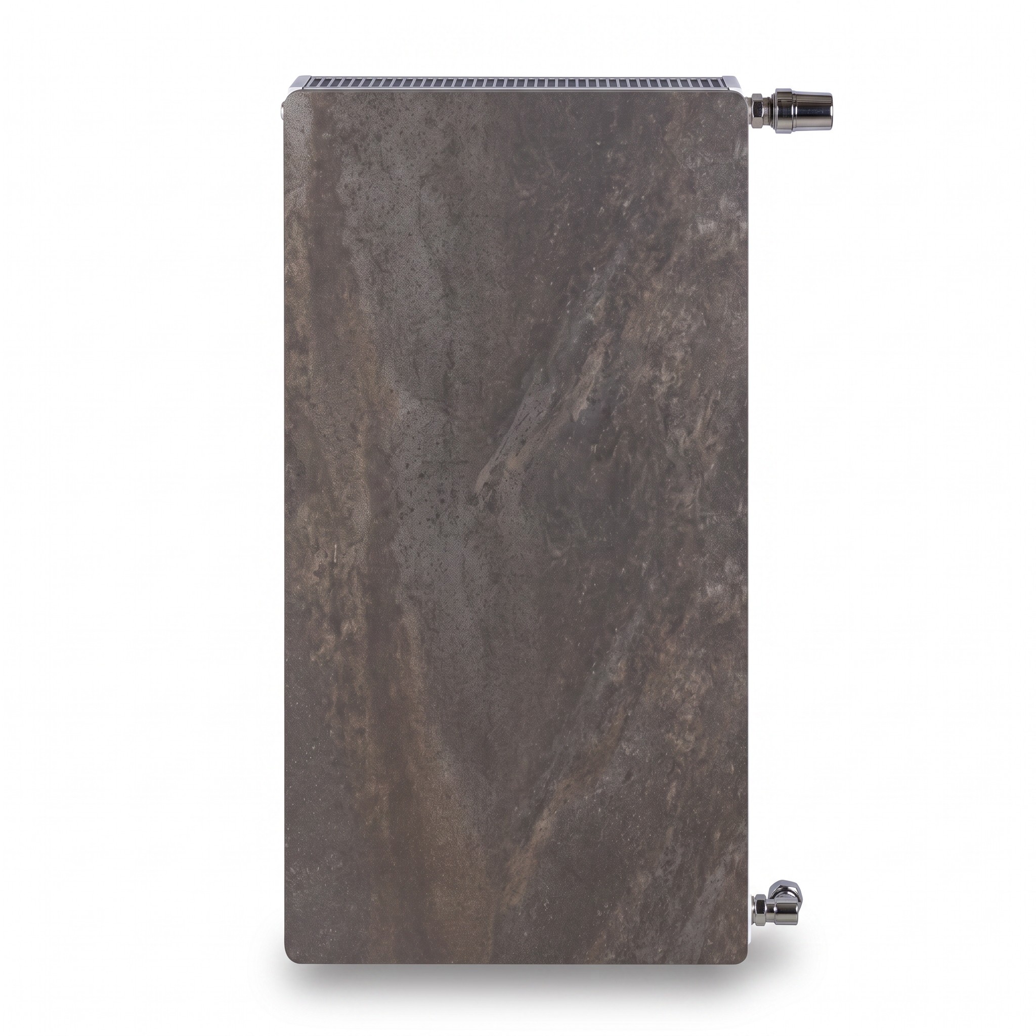 Radiador agua Silicium vertical DK21 H2O 1200 w 50x100x9 cm tecnología Dual Kherr 8 Radiador de agua Silicium H2O vertical 50x100 cm en acabado Caliza Tierra