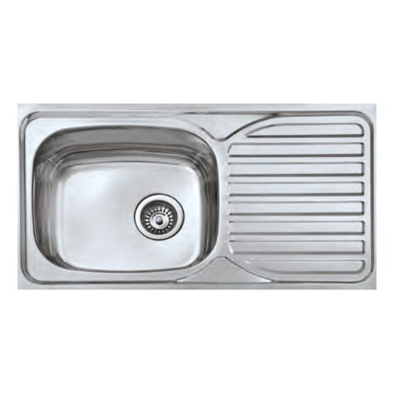 Fregadero de acero inoxidable Brescia 800 de Reginox, 800 x 440 mm