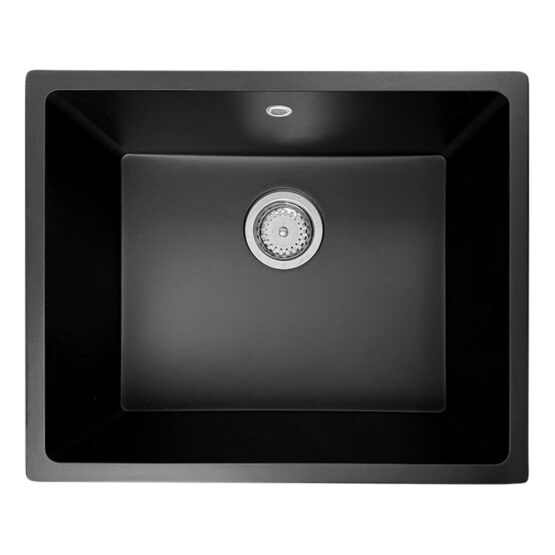 Fregadero de cuarzo Como de Andemen en color negro, 540 x 400 mm