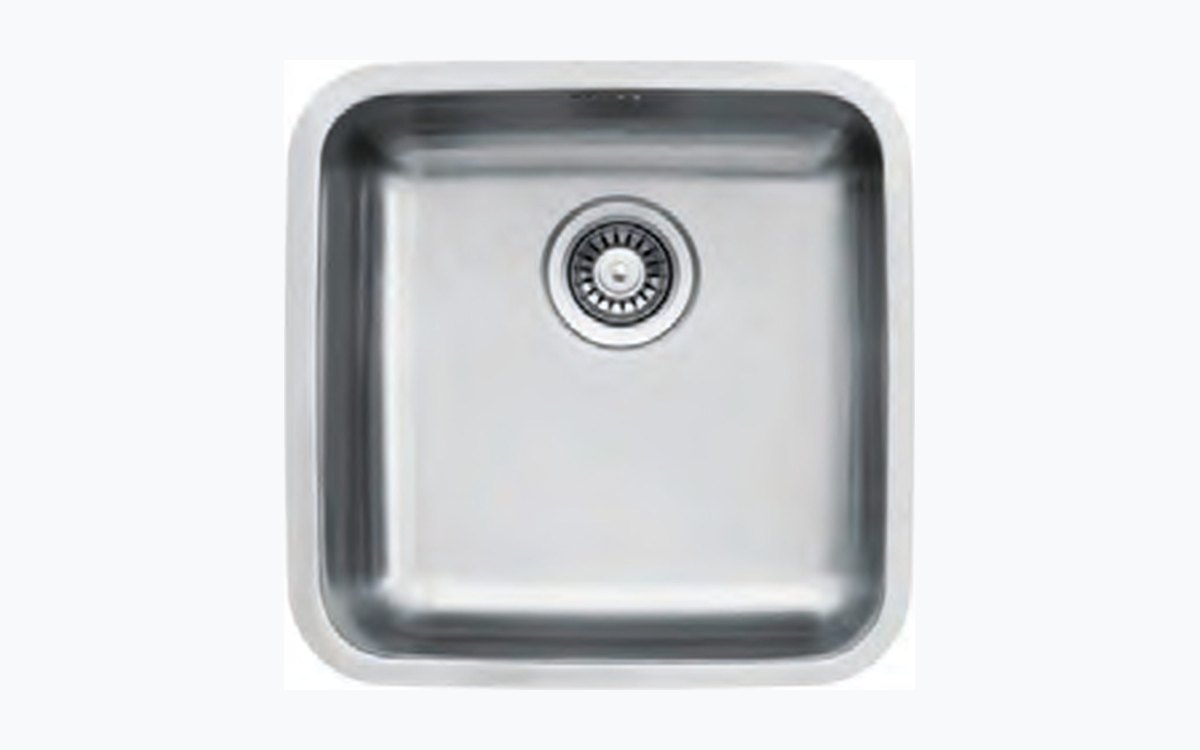 Fregadero cuadrado de acero inoxidable Menfis 440 de Reginox para mueble de 45 y 50 cm
