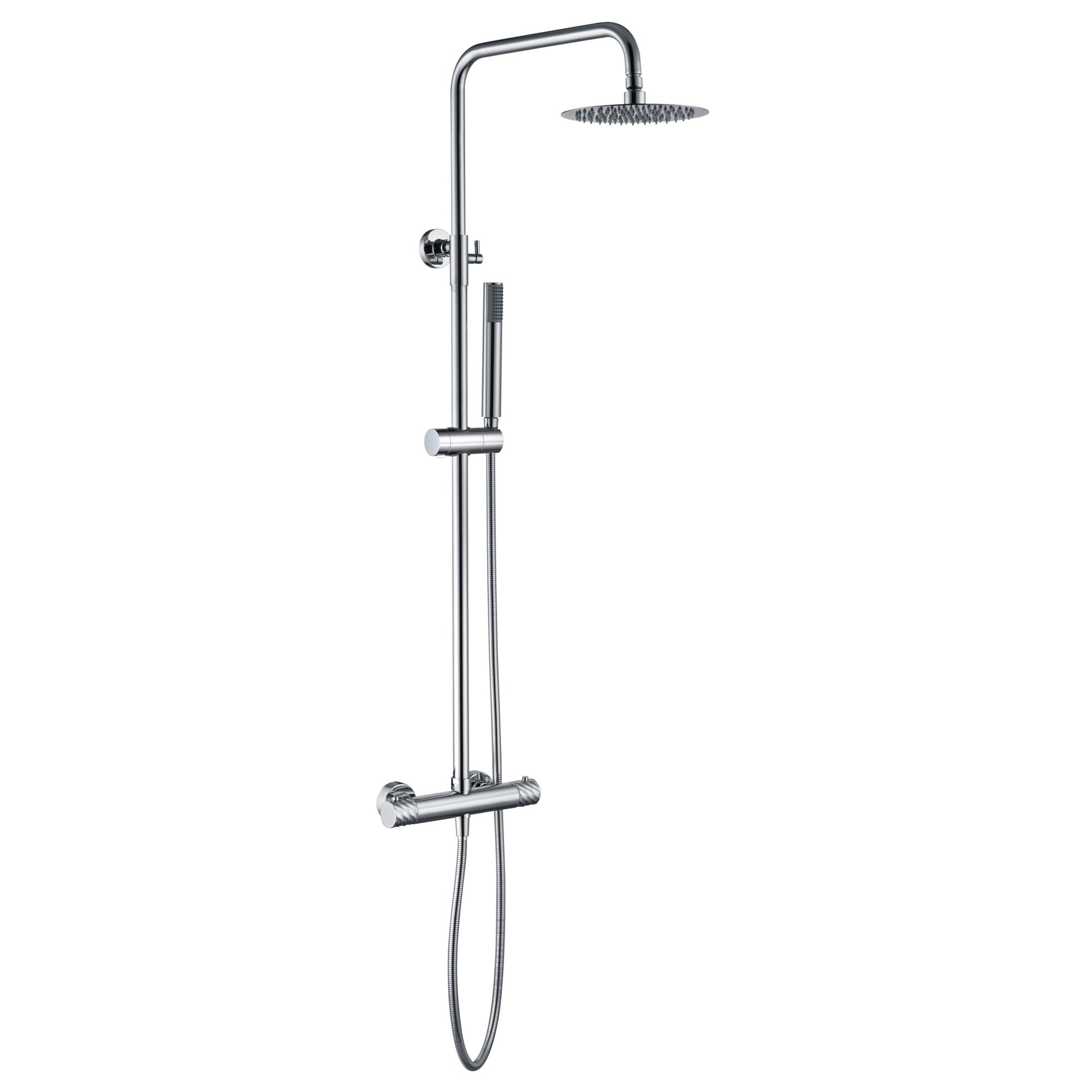 Columna de ducha termostática Bless 1 Columna de ducha termostática Bless en acabado cromo