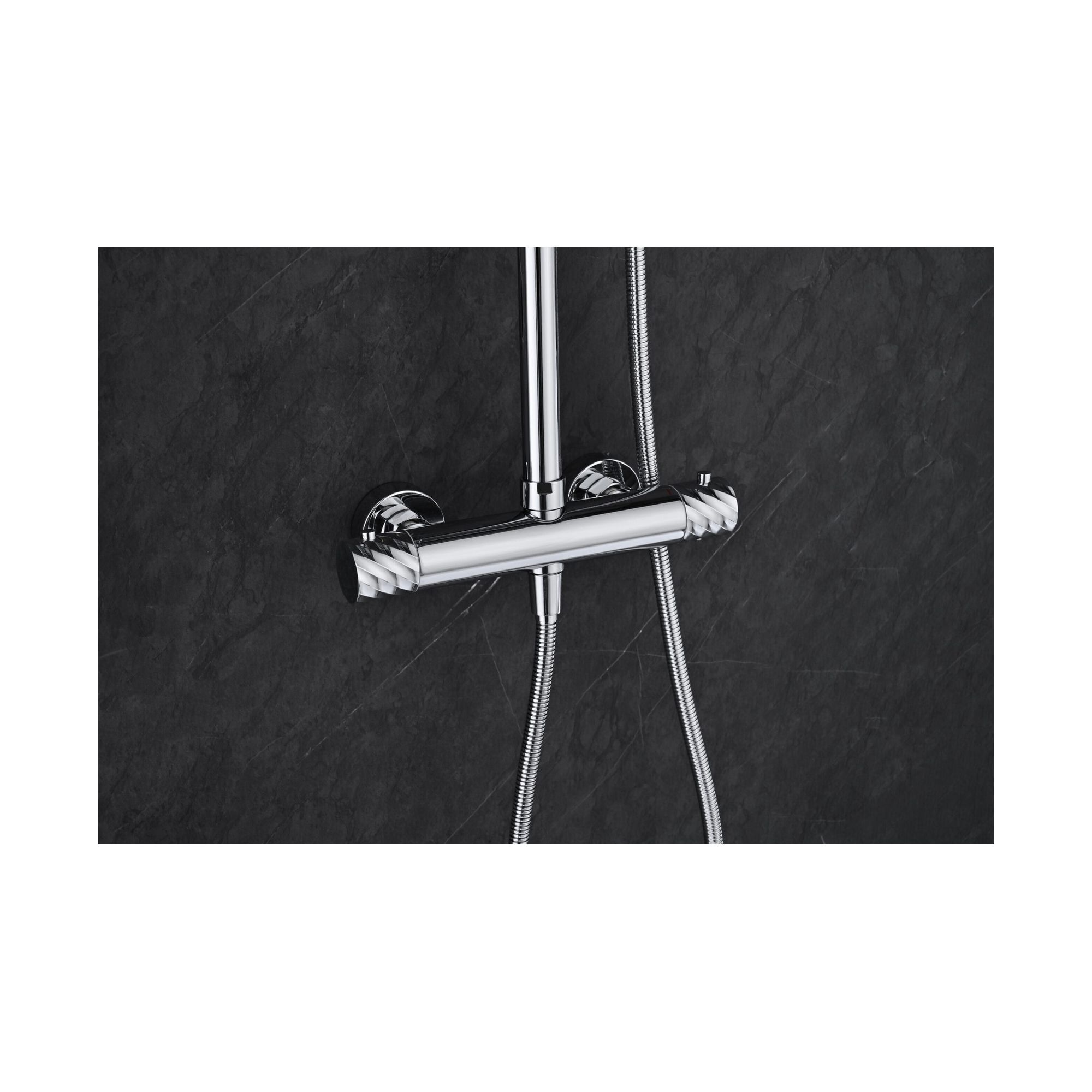 Columna de ducha termostática Bless 2 Columna de ducha termostática Bless en acabado cromo