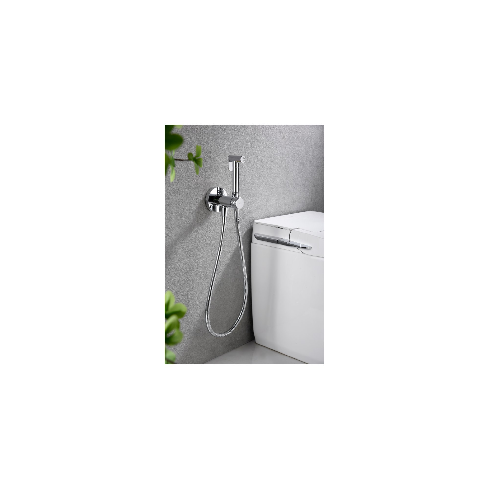 Ducha higiénica empotrada Génova 2 Ducha higiénica empotrada Génova en acabado cromo
