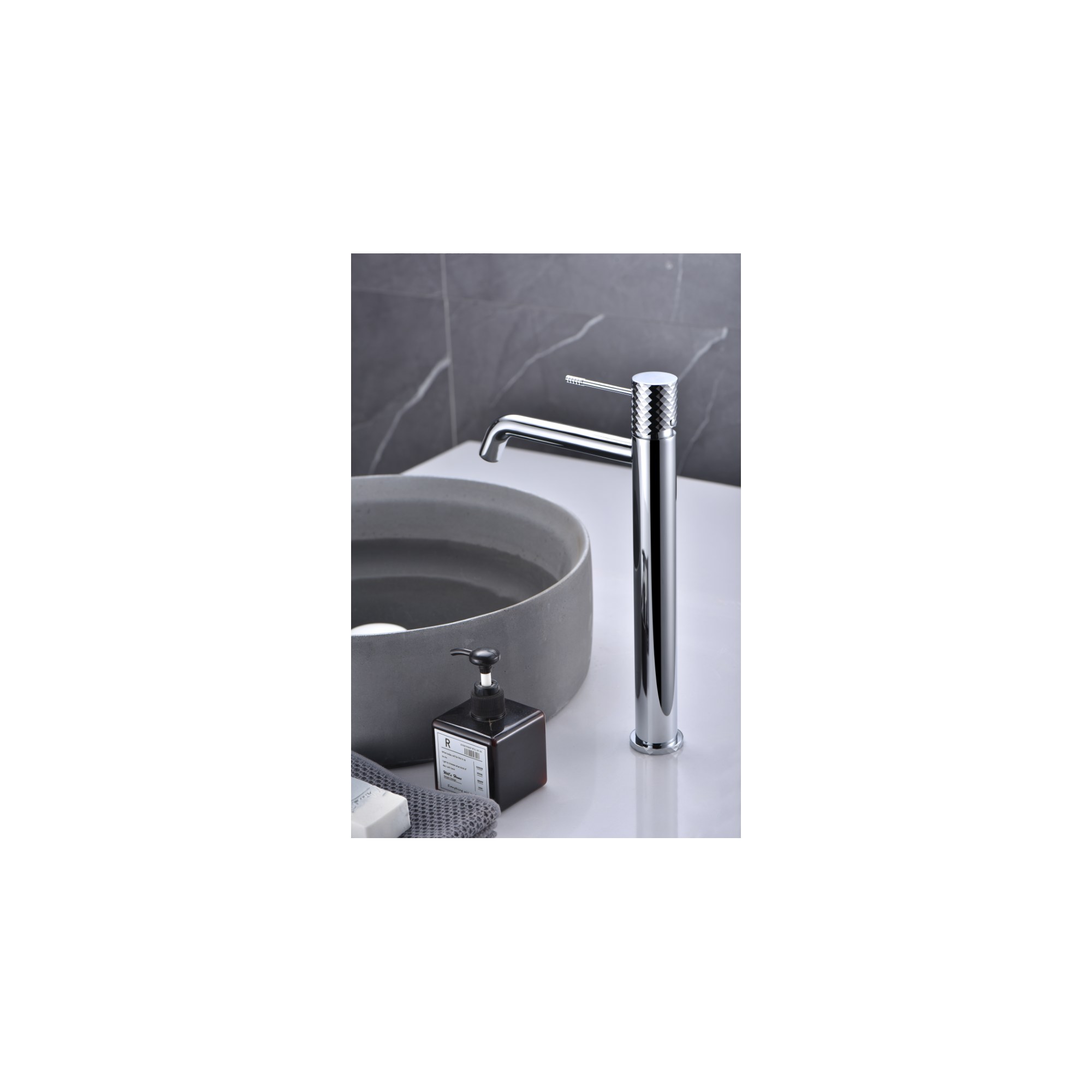 Grifo de lavabo alto monomando Génova 2 Grifo de lavabo alto monomando Génova en acabado cromo