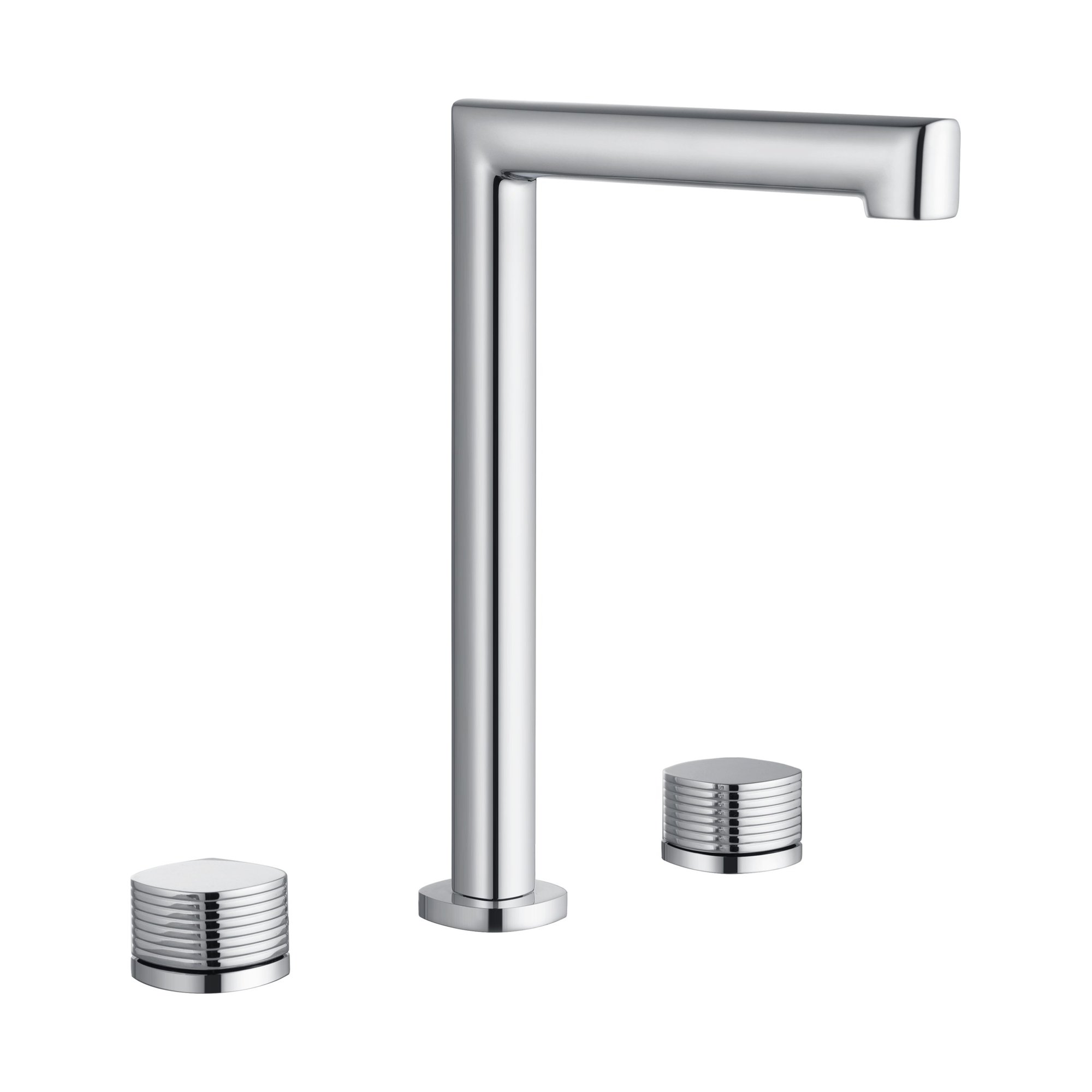 Grifo de lavabo bimando caño alto Firenze 1 Grifo de lavabo bimando caño alto Firenze en acabado cromo
