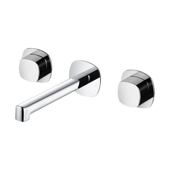 Grifo de lavabo empotrado bimando Toscana en acabado cromo